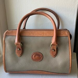 Vintage Dooney & Bourke handbag brown tan all weather leather